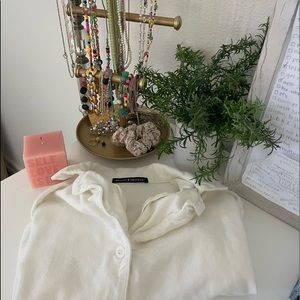 brandy cream collard shirt